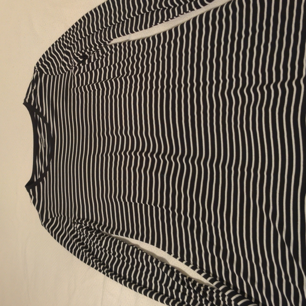 Black and white striped dress knit (size small)